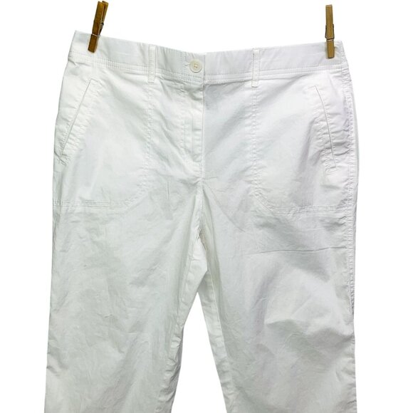 NEW Chicos Womens Secret Stretch Everyday Straight Leg Crops Alabaster Size 1| 8 - Picture 4 of 15